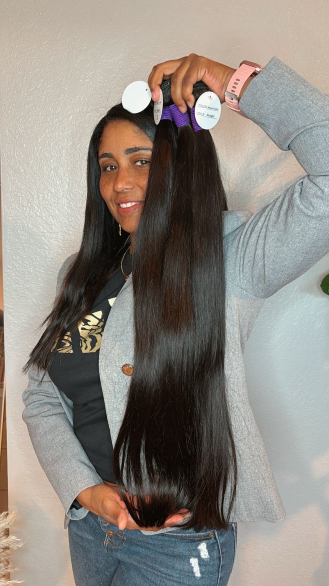 Promotional kit, (3 pack of Brazilian hair 28 inch)