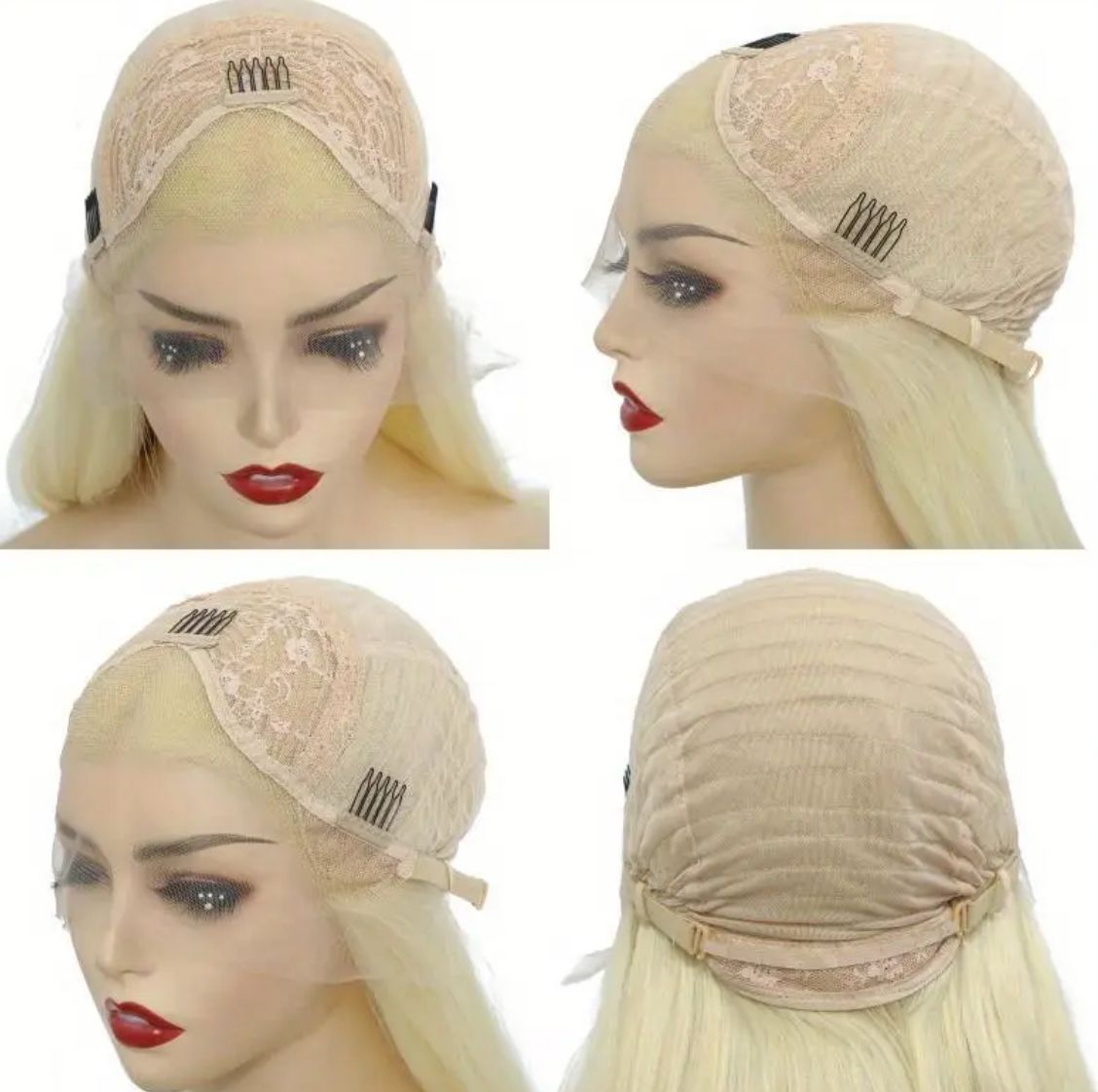 wig Beth,High Temperature Transparent Wavy Hair with Ombre Effect and Lace Front