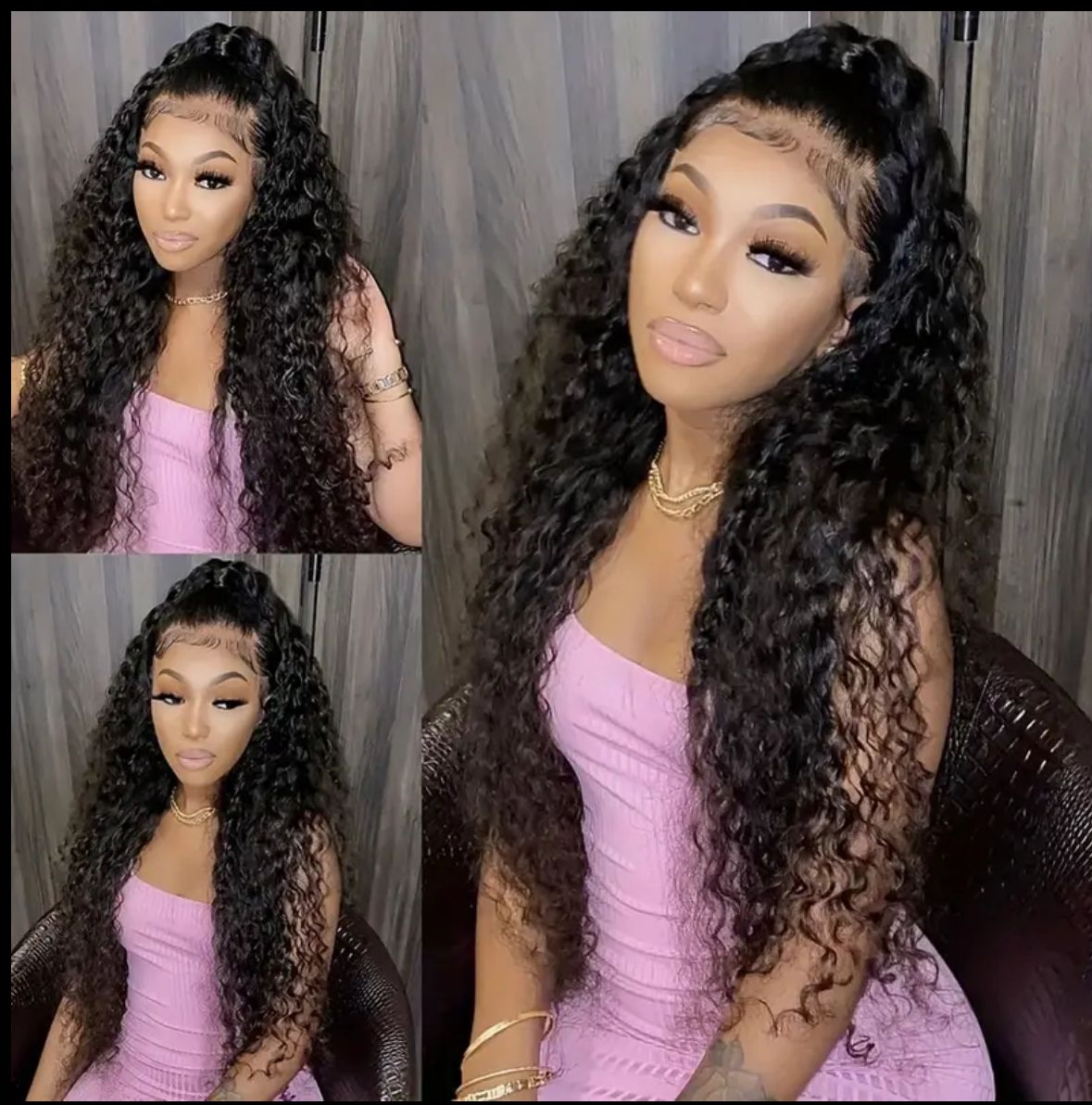 1 Pack 100gramas, 22 inches Deep Wave Virgin Human Hair Extensions - 100% Curly Hair for Women, Natural Black Color, High Quality Weave for Style & Volume 100% Human Hair