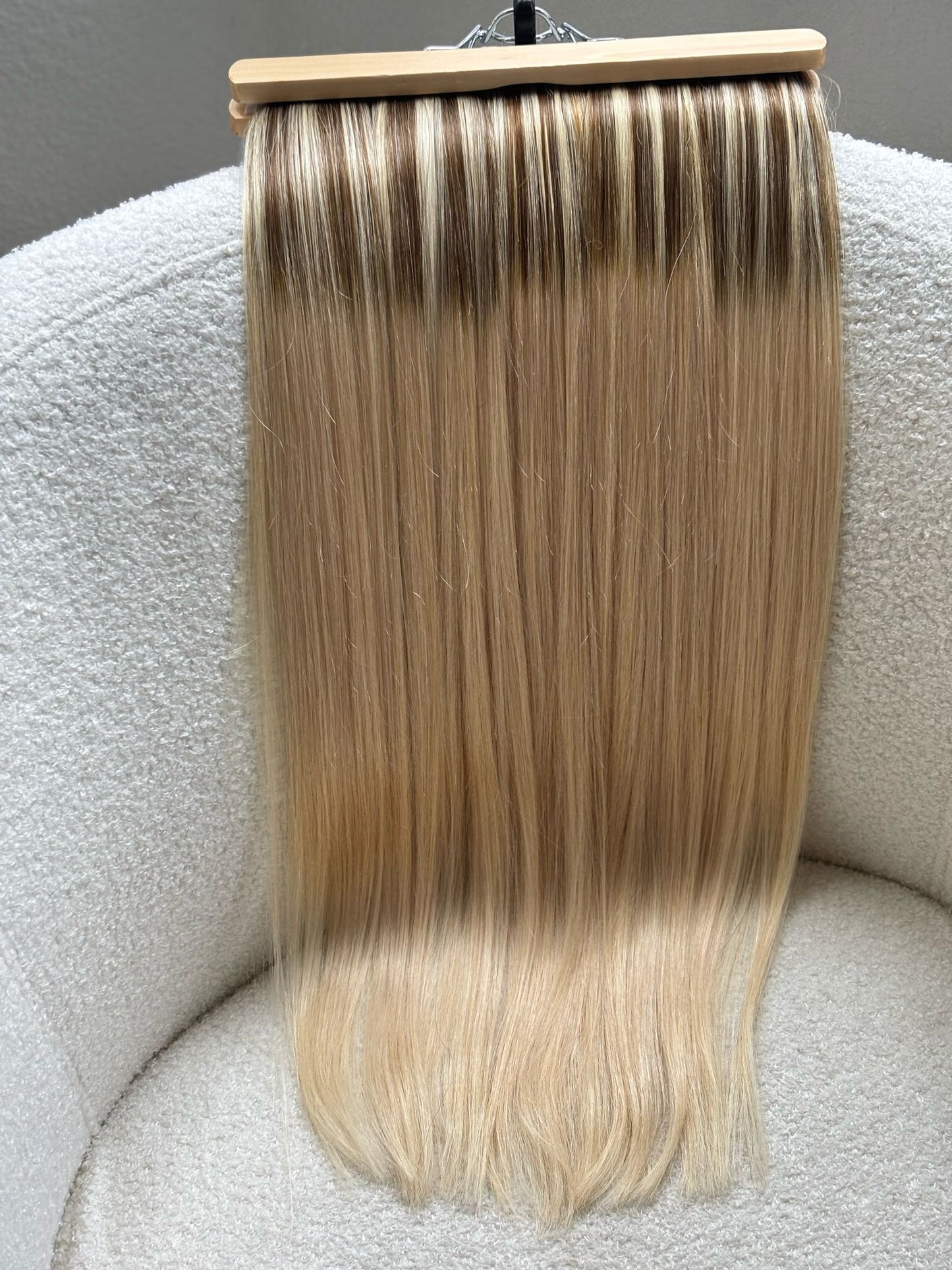 Straight Hair Mini Hair Tape Extensions Real Human Hair 22 Inches Seamless For Women Balayage 40pcs/Package - 100 gramas