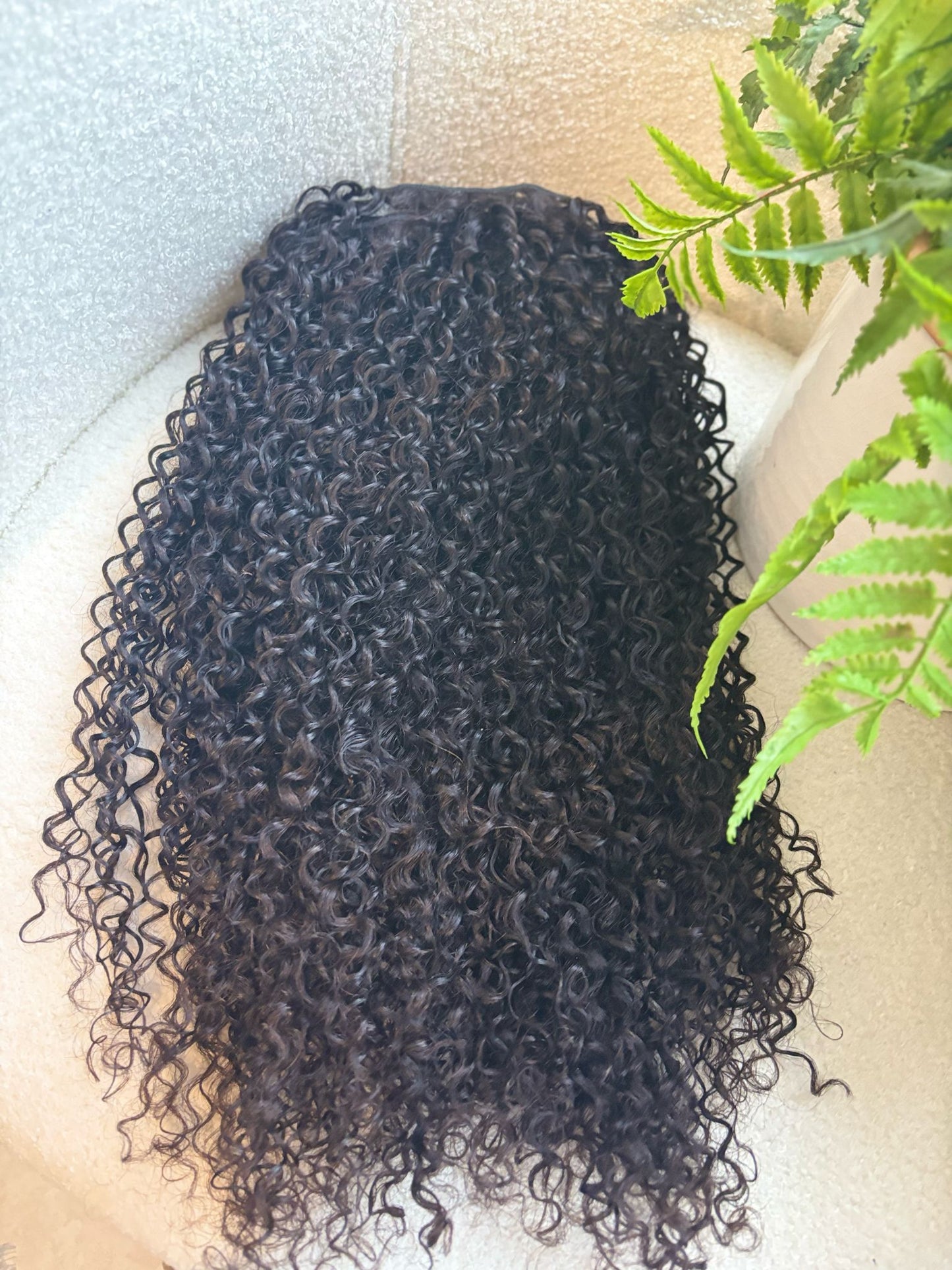 1 Pack 100gramas, 22 inches Deep Wave Virgin Human Hair Extensions - 100% Curly Hair for Women, Natural Black Color, High Quality Weave for Style & Volume 100% Human Hair