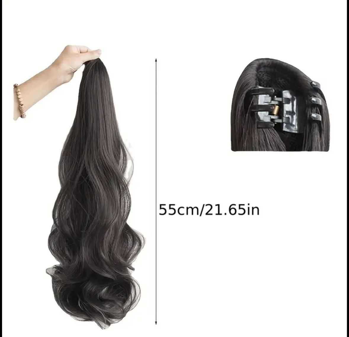 Ponytail extensions with claws