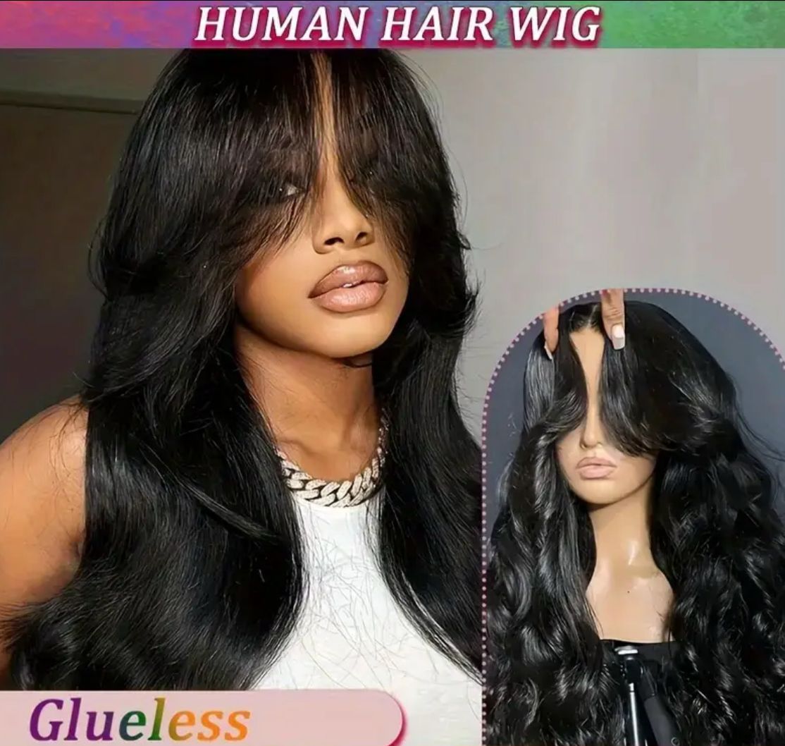 wig Julia,Long Straight Wig with Bangs