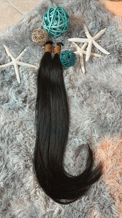 1pack of 26 inch Brazilian bulk hair.Selected fine and hydrated hair
