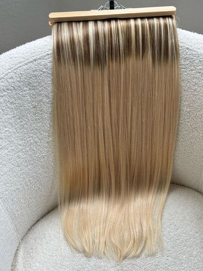 Straight Hair Mini Hair Tape Extensions Real Human Hair 22 Inches Seamless For Women Balayage 40pcs/Package - 100 gramas