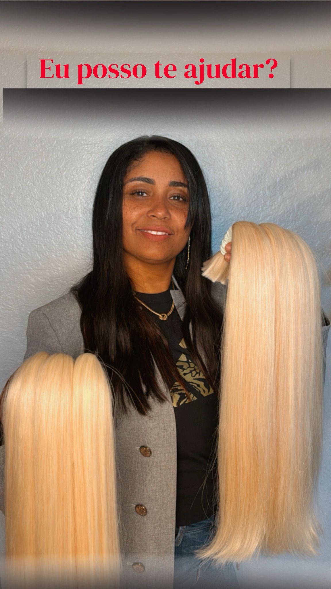 KIT PROMOCIONAL 3 Pacotes de 100g de cabelo brasileiro loiro a granel 22inch