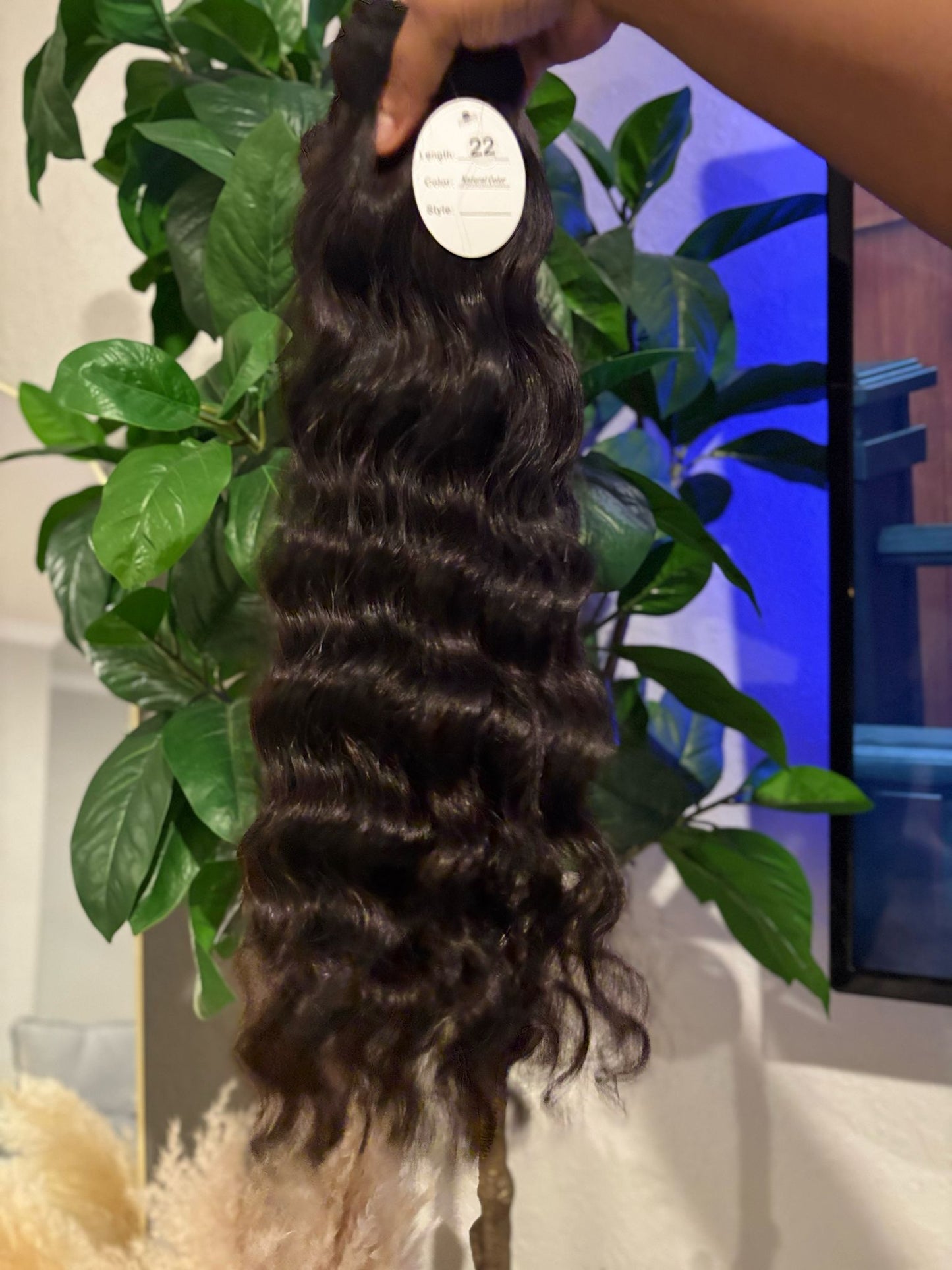 300 gramas de cabelo ondulado com 60 centímetros + aplicação