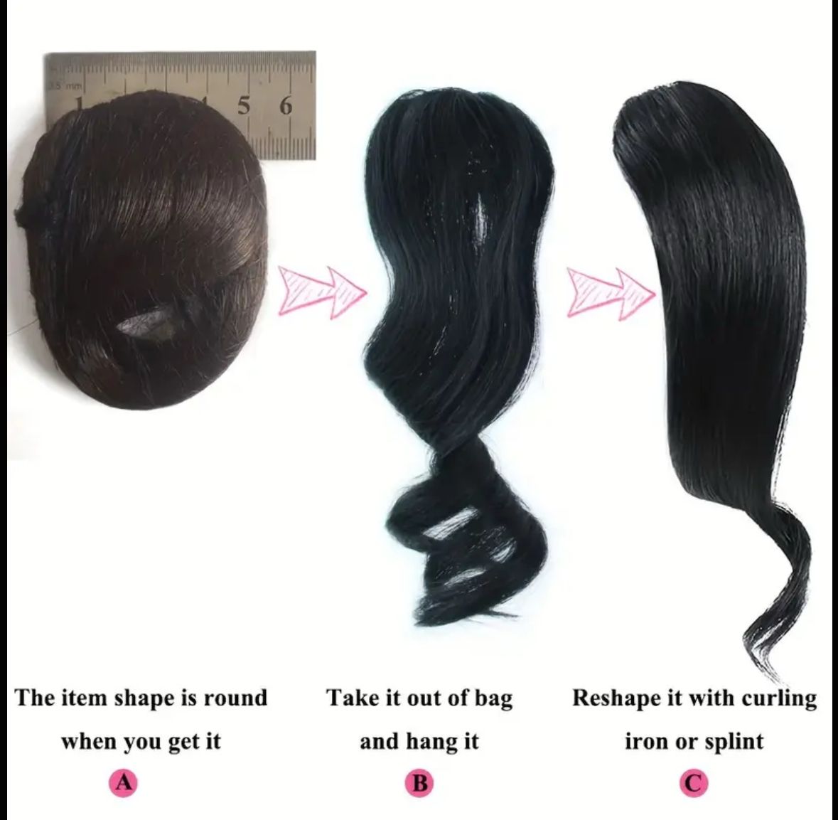 100% Human Hair Side Bangs, 12 inch Elegant Clip-In Hair Extensions for Daily Use, Party and Valentine's Day Gift - Style: Elegant; Gender: Women; Curls: Body Wave; Hair Material: Human Hair