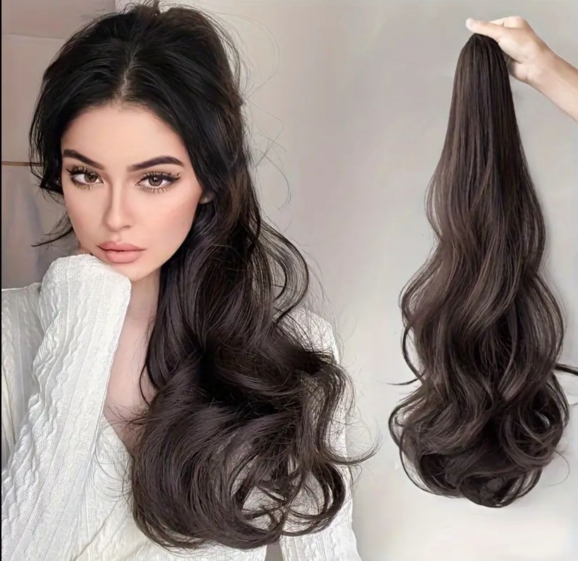 Ponytail extensions with claws