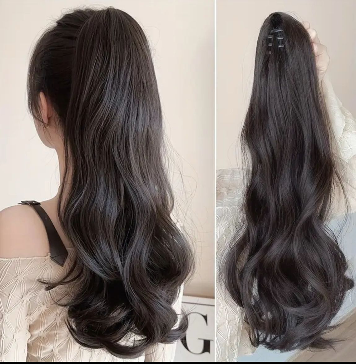 Ponytail extensions with claws